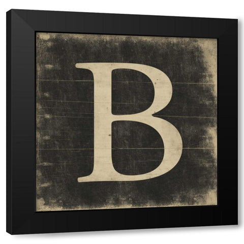 B Black Modern Wood Framed Art Print with Double Matting by Grey, Jace
