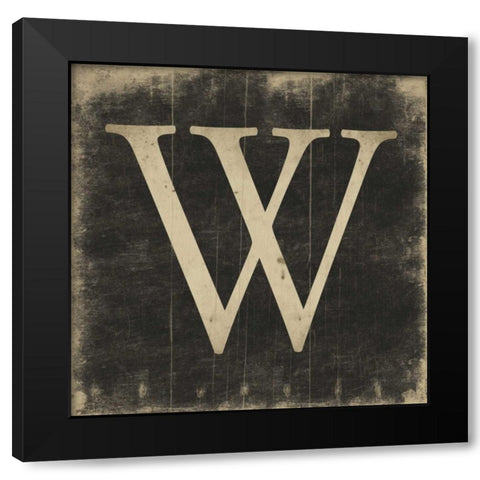 W Black Modern Wood Framed Art Print by Grey, Jace