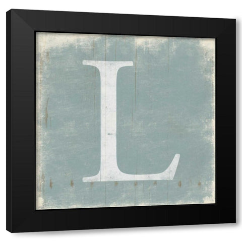 L Black Modern Wood Framed Art Print with Double Matting by Grey, Jace