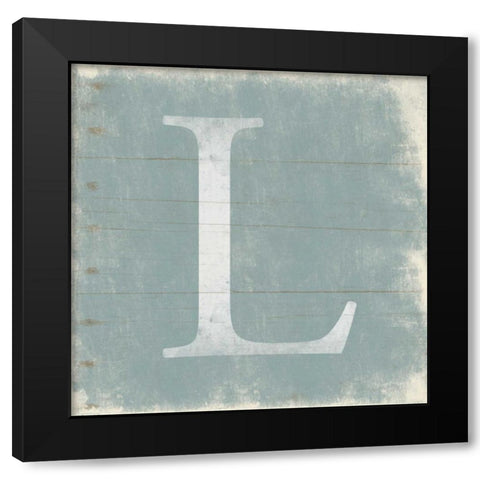 L Black Modern Wood Framed Art Print with Double Matting by Grey, Jace