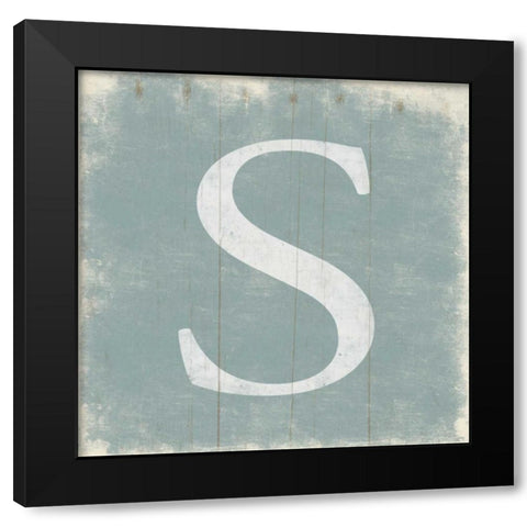 S Black Modern Wood Framed Art Print with Double Matting by Grey, Jace