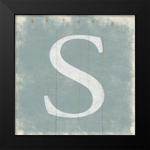 S Black Modern Wood Framed Art Print by Grey, Jace