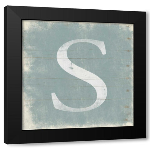 S Black Modern Wood Framed Art Print with Double Matting by Grey, Jace