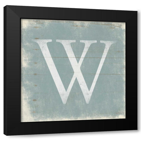 W Black Modern Wood Framed Art Print with Double Matting by Grey, Jace