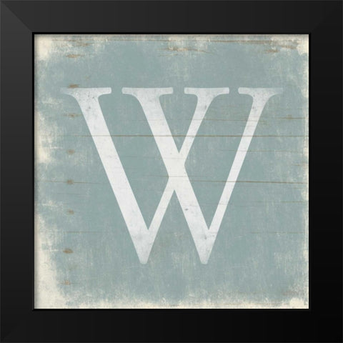 W Black Modern Wood Framed Art Print by Grey, Jace