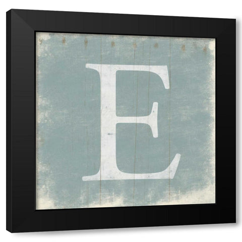 E Black Modern Wood Framed Art Print with Double Matting by Grey, Jace