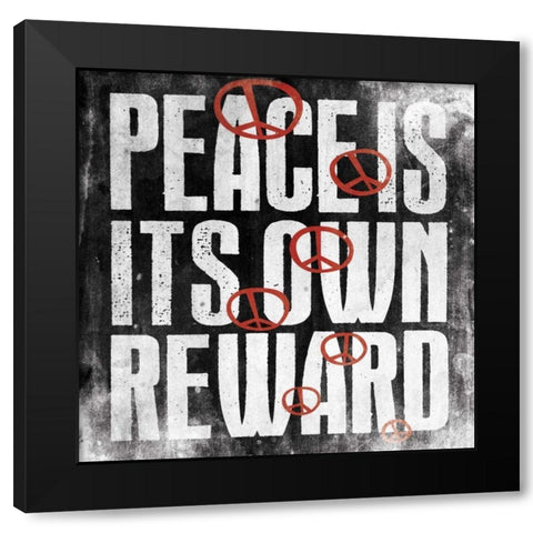 Peace 1 Black Modern Wood Framed Art Print by Grey, Jace