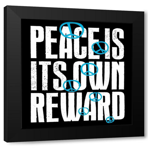 Peace 4 Black Modern Wood Framed Art Print with Double Matting by Grey, Jace