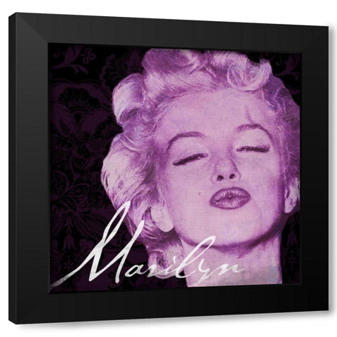 Marilyn 1 Black Modern Wood Framed Art Print with Double Matting by Grey, Jace