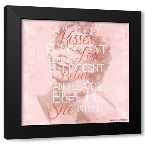 Marilyn 2 Black Modern Wood Framed Art Print with Double Matting by Grey, Jace