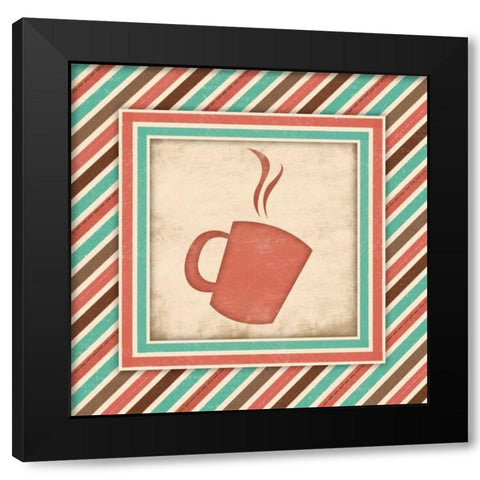 COFFEE Black Modern Wood Framed Art Print with Double Matting by Grey, Jace