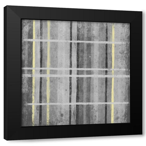 YG Stripes Black Modern Wood Framed Art Print by Grey, Jace
