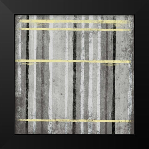 YG Stripes Black Modern Wood Framed Art Print by Grey, Jace
