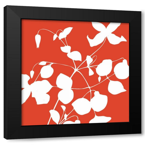Simle florals 4 Black Modern Wood Framed Art Print by Grey, Jace