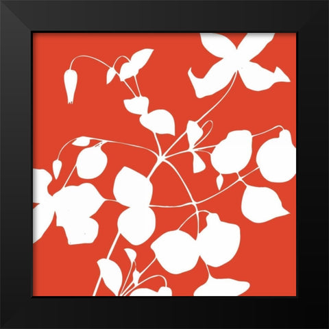 Simle florals 4 Black Modern Wood Framed Art Print by Grey, Jace