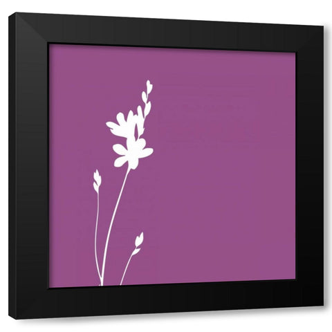 Simle florals 5 Black Modern Wood Framed Art Print by Grey, Jace