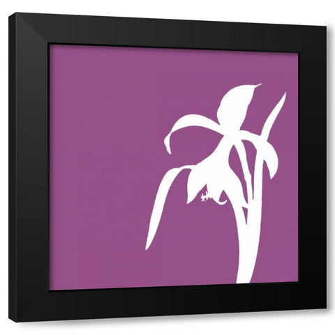 Simle florals 6 Black Modern Wood Framed Art Print by Grey, Jace