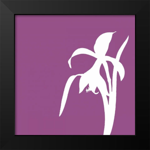 Simle florals 6 Black Modern Wood Framed Art Print by Grey, Jace