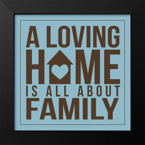 Home 5 Black Modern Wood Framed Art Print by Grey, Jace