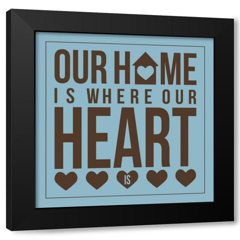 Home 6 Black Modern Wood Framed Art Print by Grey, Jace