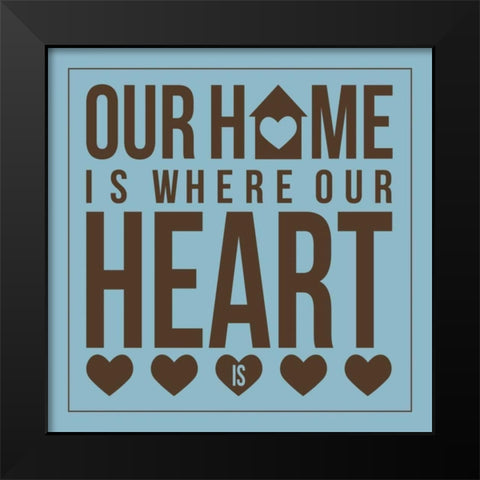 Home 6 Black Modern Wood Framed Art Print by Grey, Jace