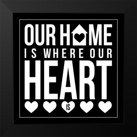 Home 2 Black Modern Wood Framed Art Print by Grey, Jace