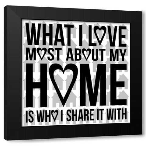 Home Black Modern Wood Framed Art Print with Double Matting by Grey, Jace