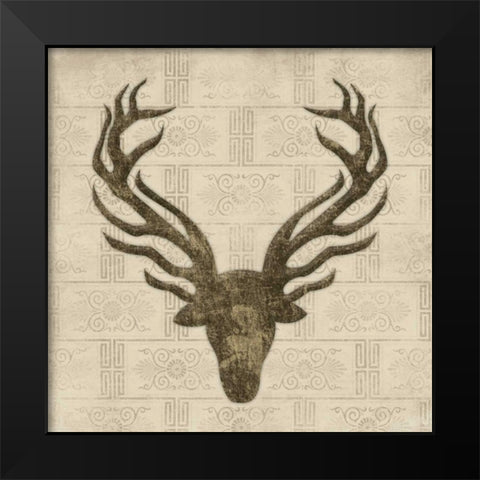 DEER 1 Black Modern Wood Framed Art Print by Grey, Jace
