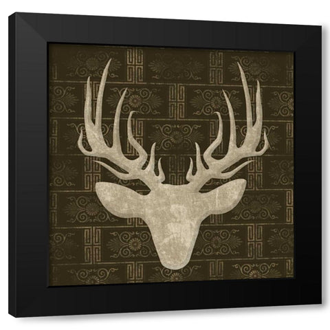 Deer 2 Black Modern Wood Framed Art Print with Double Matting by Grey, Jace