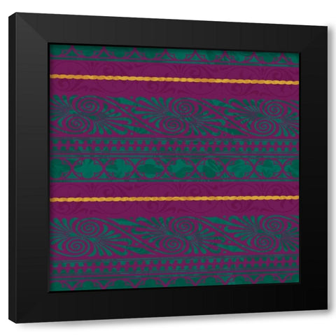 Pattern Black Modern Wood Framed Art Print with Double Matting by Grey, Jace