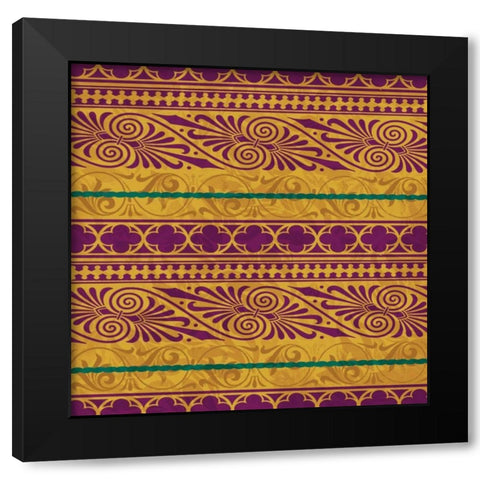 Pattern Black Modern Wood Framed Art Print with Double Matting by Grey, Jace