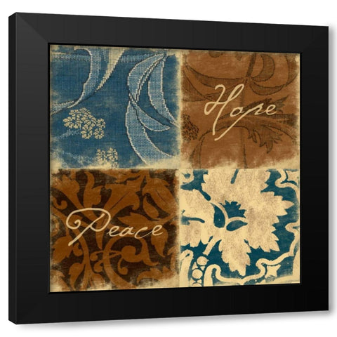 Pattern Black Modern Wood Framed Art Print by Grey, Jace