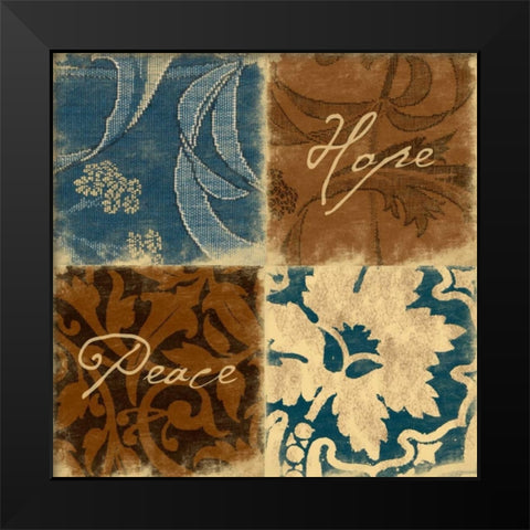 Pattern Black Modern Wood Framed Art Print by Grey, Jace