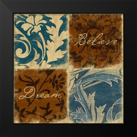 Pattern 2 Black Modern Wood Framed Art Print by Grey, Jace