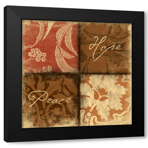 Pattern Black Modern Wood Framed Art Print with Double Matting by Grey, Jace