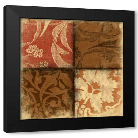 Pattern Black Modern Wood Framed Art Print with Double Matting by Grey, Jace