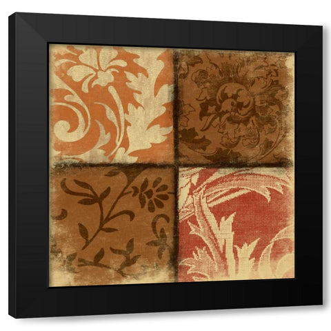 Pattern Black Modern Wood Framed Art Print by Grey, Jace