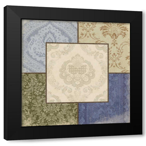 Borders Black Modern Wood Framed Art Print with Double Matting by Grey, Jace