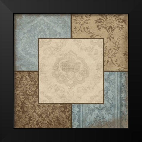 Borders Black Modern Wood Framed Art Print by Grey, Jace