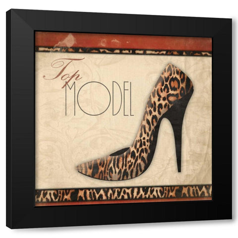 Top Model Black Modern Wood Framed Art Print with Double Matting by Grey, Jace