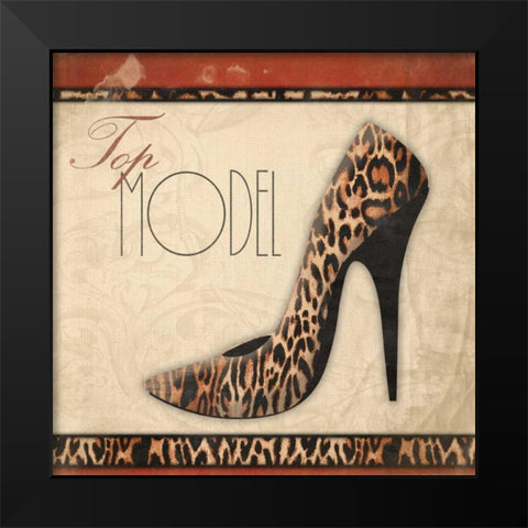 Top Model Black Modern Wood Framed Art Print by Grey, Jace