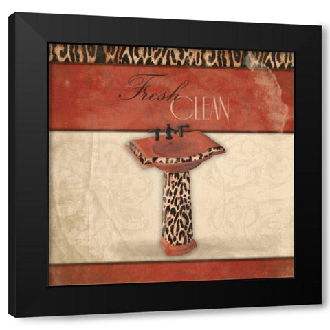 Fresh Clean Black Modern Wood Framed Art Print by Grey, Jace