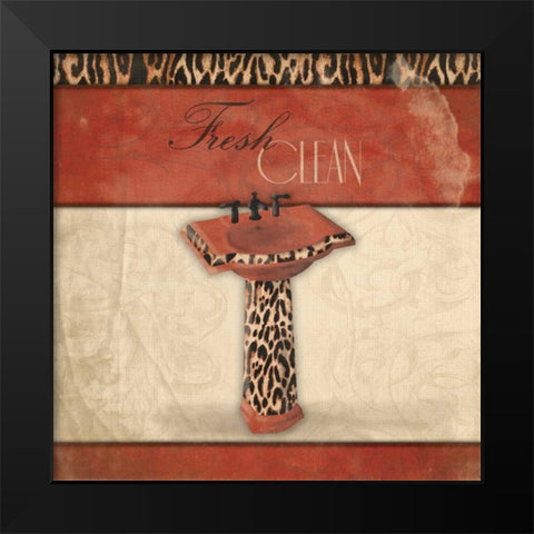 Fresh Clean Black Modern Wood Framed Art Print by Grey, Jace