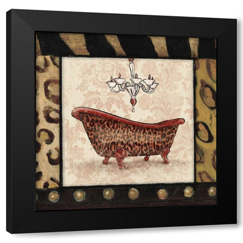 Bath1 Black Modern Wood Framed Art Print with Double Matting by Grey, Jace