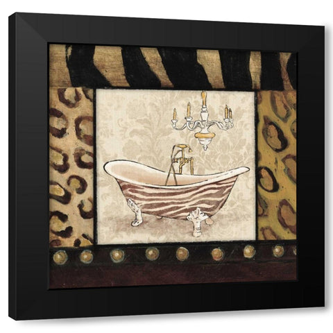 Bath 2 Black Modern Wood Framed Art Print with Double Matting by Grey, Jace