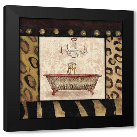 Bath 3 Black Modern Wood Framed Art Print with Double Matting by Grey, Jace