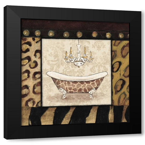 Bath 4 Black Modern Wood Framed Art Print with Double Matting by Grey, Jace