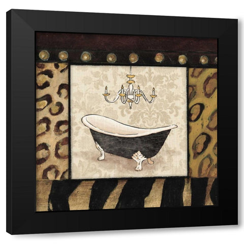 Bath 5 Black Modern Wood Framed Art Print with Double Matting by Grey, Jace