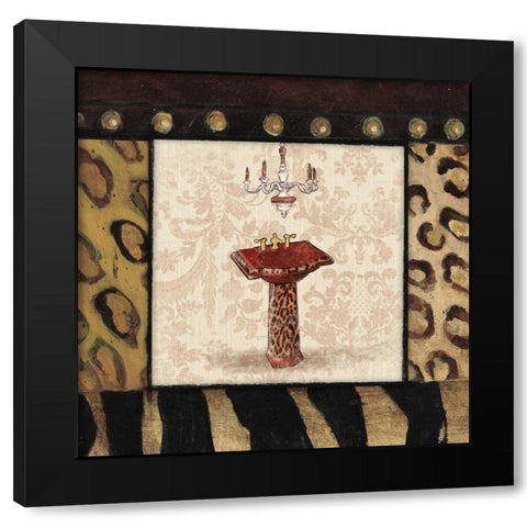 Sink2 red Black Modern Wood Framed Art Print with Double Matting by Grey, Jace