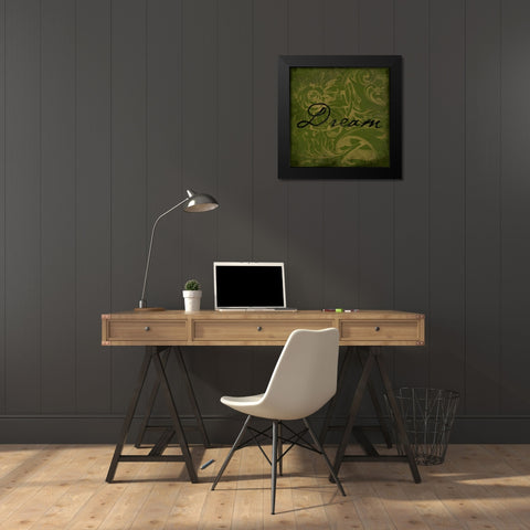 Dream Black Modern Wood Framed Art Print by Grey, Jace